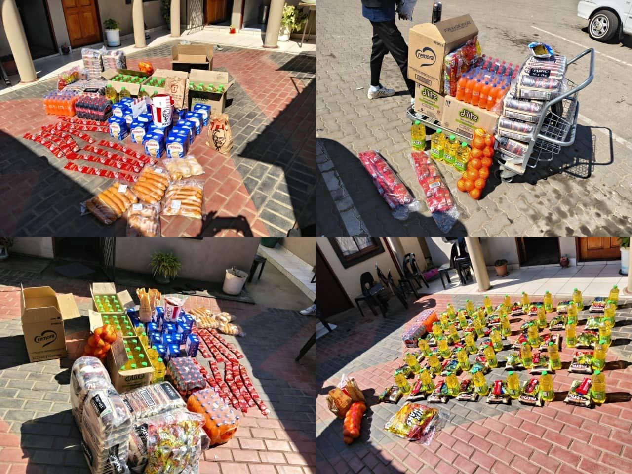 NEF grocery packs prepared for community delivery