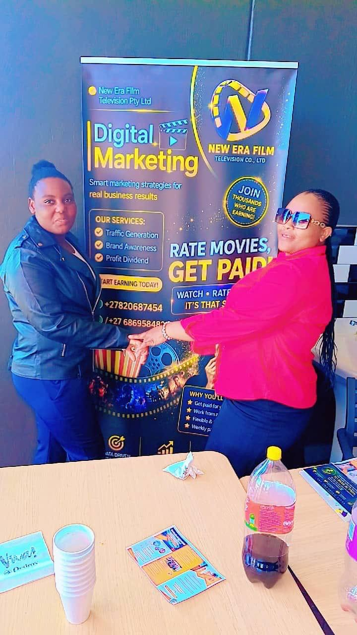 NEF digital marketing ambassadors at a booth
