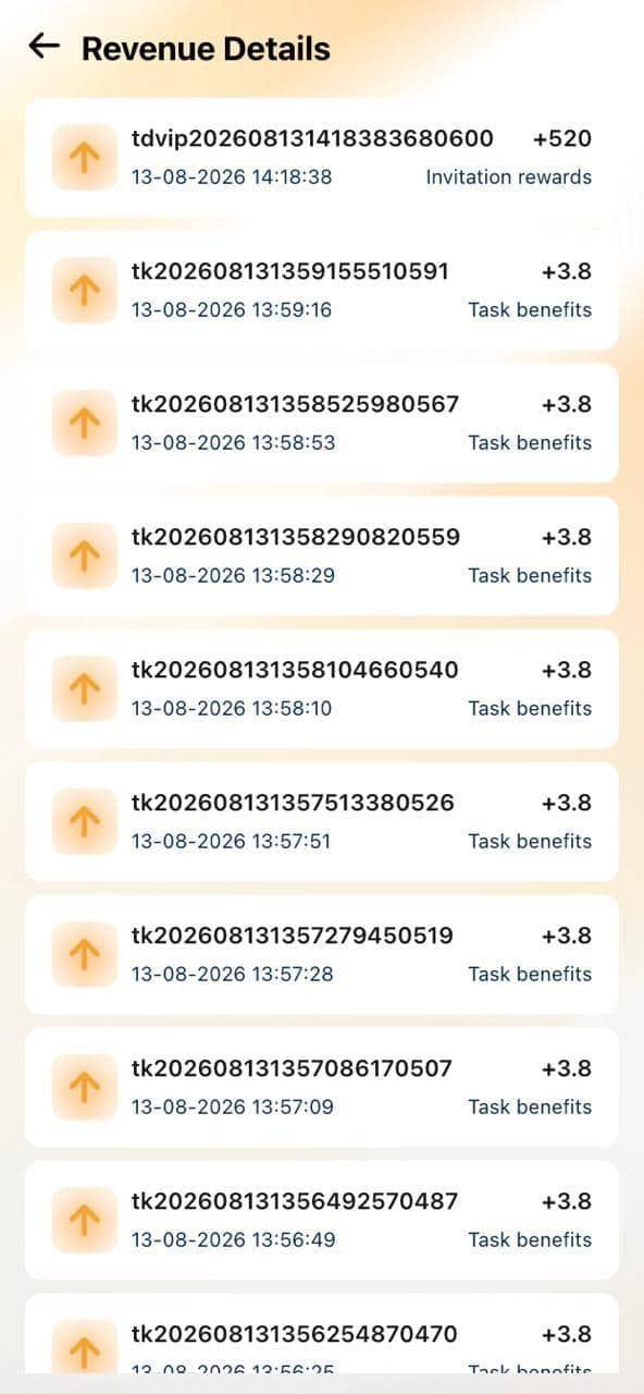 NEF revenue details and task benefits screenshot
