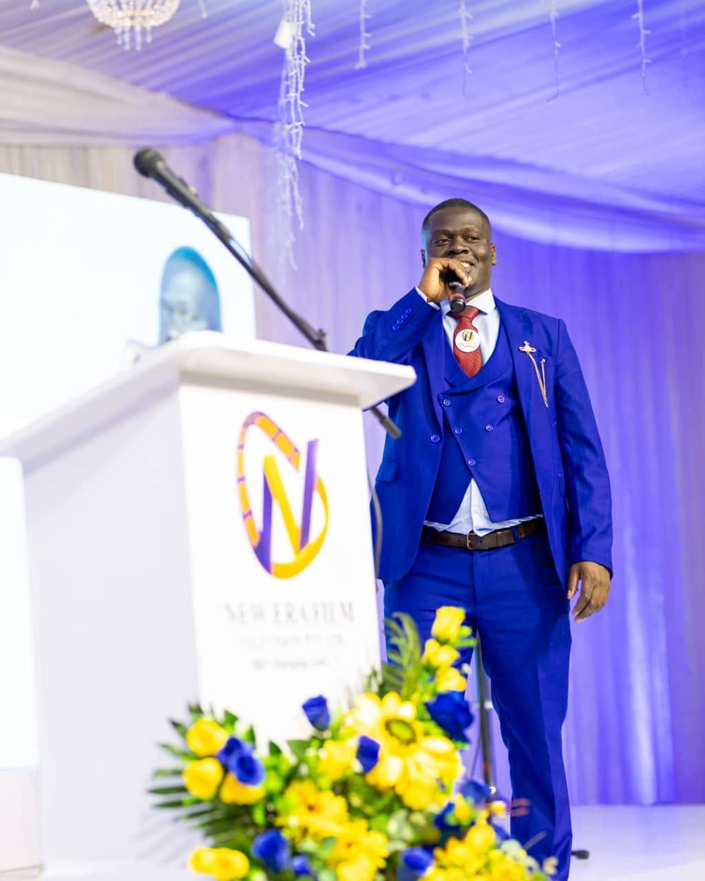 NEF leader addressing members at the annual gala